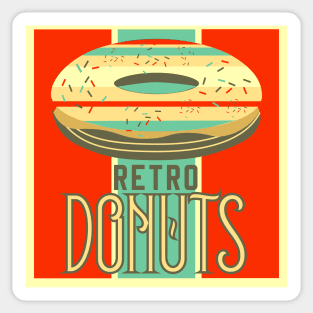 RETRO DONUTS VINTAGE FLAVOR Sticker